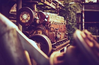 Genset berwarna coklat